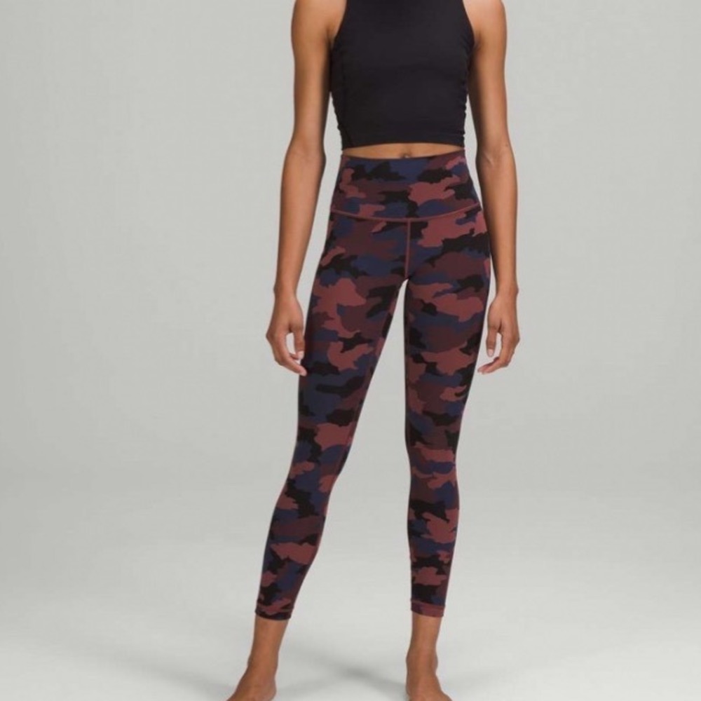 Lululemon Wunder‎ Train High-Rise Tight 25 Heritage 365 Camo Smoky Red W5CZKS 4